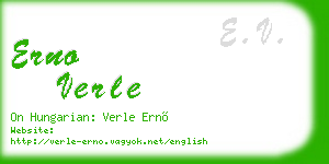 erno verle business card