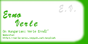 erno verle business card